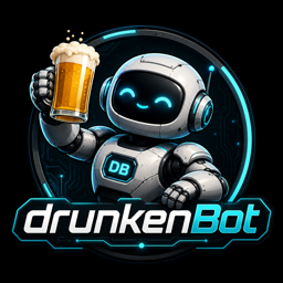 DrunkenBot AI robot logo
